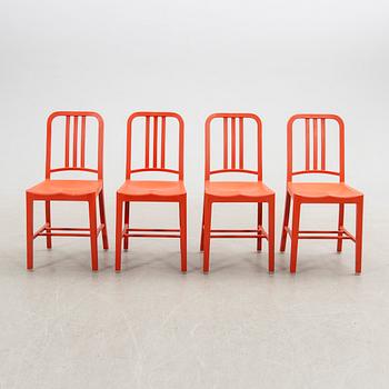 Stolar, 7 st, "111 Navy Chair", Emeco & Coca-Cola. USA 2000-tal.