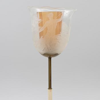 Bo Notini, a floor lamp, Glössner & Co, Stockholm, 1940s.
