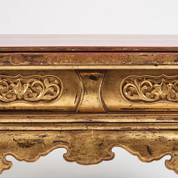 A Japanese lacquered and qilded Buddhist altar table or Butsudan.  Edo period (1603-1868).