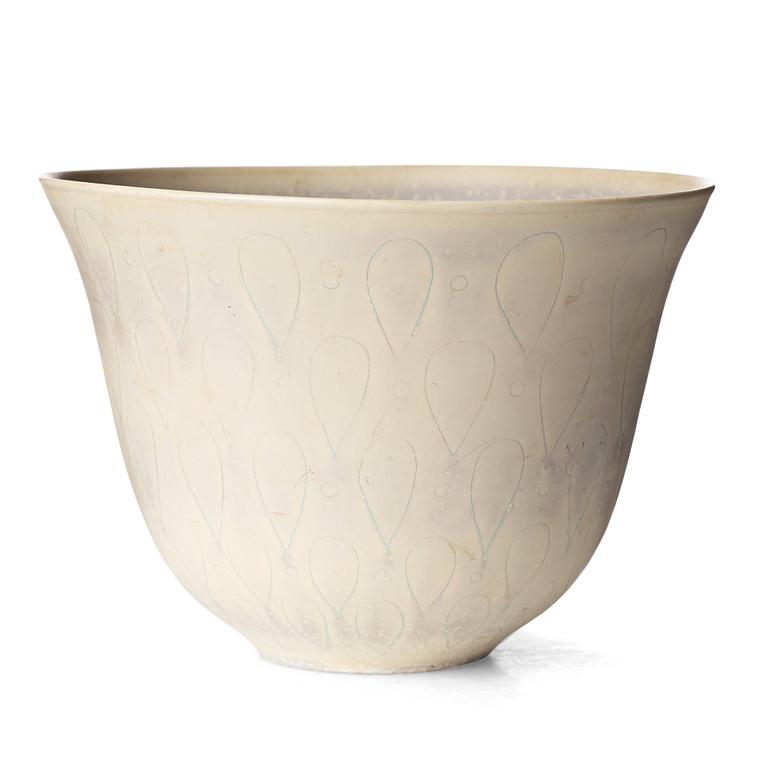 Stig Lindberg, a stoneware bowl, Gustavsberg studio, Sweden 1945.