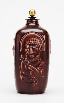 A Jais Nielsen stoneware lidded urn, Royal Copenhagen, Denmark 1953.