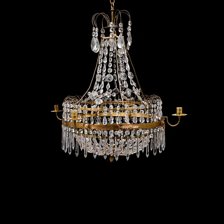 LJUSKRONA, sengustaviansk, omkring sekelskiftet 1800, höjd ca 76 cm.