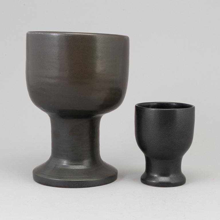 Two Lisa Larson stoneware vases from Gustavsberg.