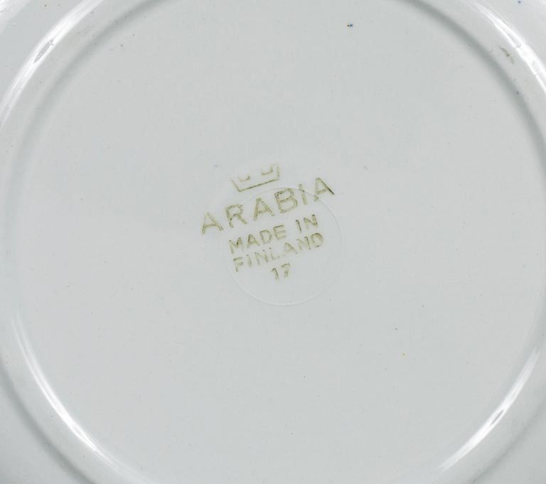 SERVIS, 36 delar, "Blått Landskap", porslin, design Reinhard Richter, Arabia.