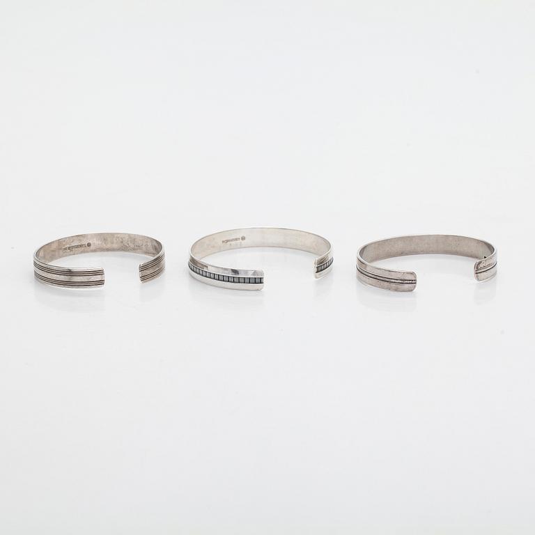 Kalevala Koru, armband, 3 st, silver, Helsingfors 1962- 1998.
