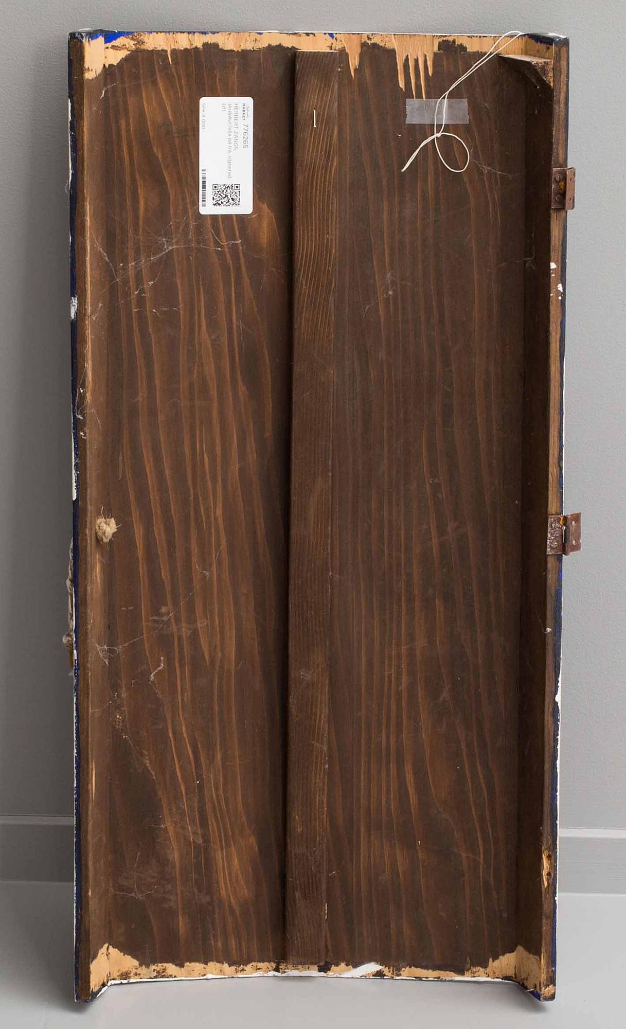 HERBERT ZANGS, skulptur/olja på trä, signerad.