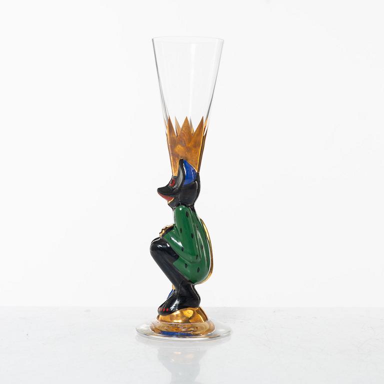 Gunnar Cyrén, a shot-glass, special edition for the Nobel 100 years jubilee, Orrefors, Sweden.