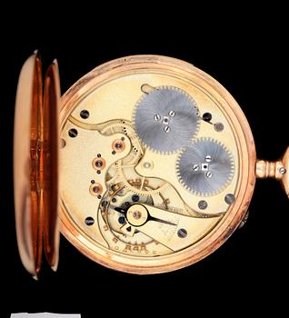 HERRFICKUR OCH KLOCKSTÄLL, 14k guld, boett märkt IWC, International Watch Company, Schaffhausen, 1900-talets första hälf.