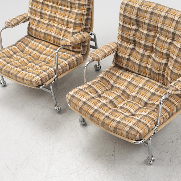 Bruno Mathsson, a pair of 'Karin' armchairs, Dux.