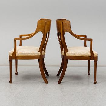 KARMSTOLAR, ett par, art nouveau, 1900-talets början.