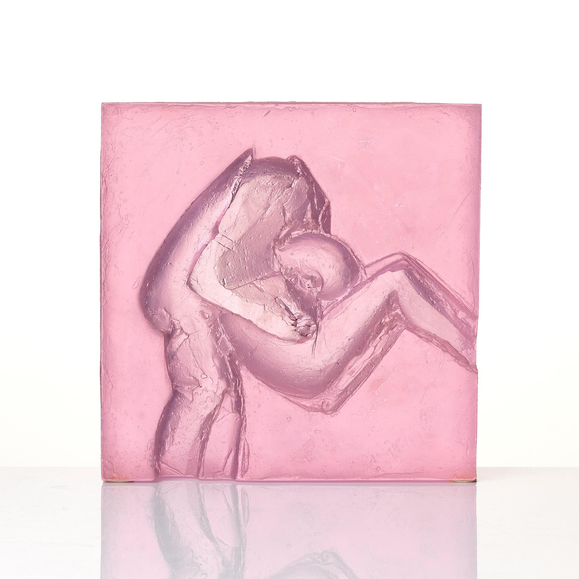 Ann Wolff, "Köln Paar", a cast glass sculpture, early 2000's.