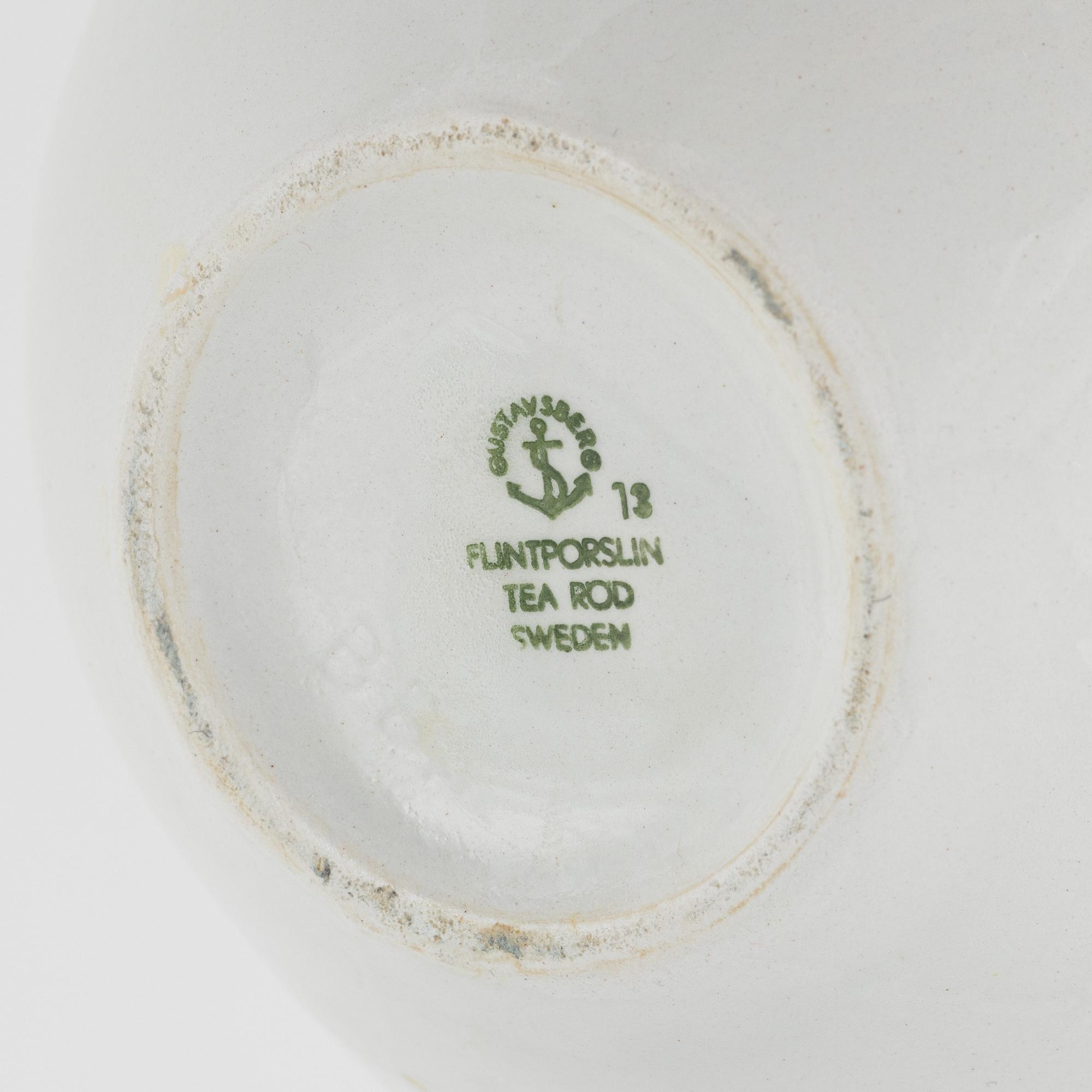 Servisdelar, 27 st, flintgods, Gustavsberg,