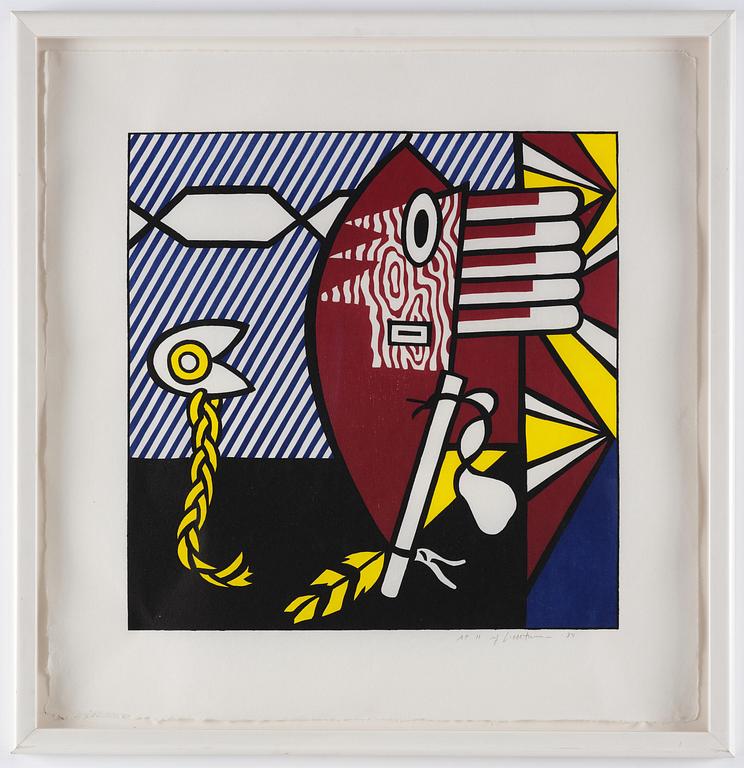 Roy Lichtenstein, "American Indian Theme I".