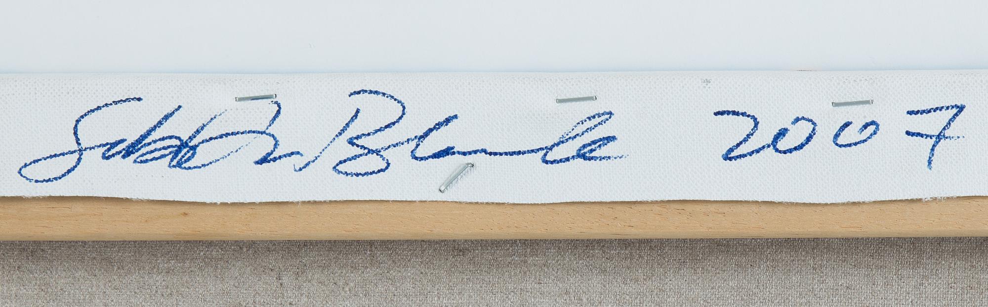 SEBASTIAN BLANCK, acrylic and collage on canvas, signed and dated 2007 on verso.