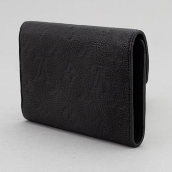 Louis Vuitton, a black Monogram Empreinte leather 'Curieuse' wallet, 2015.
