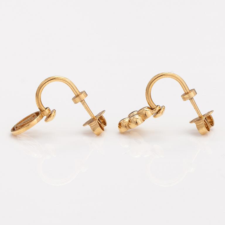 Louis Vuitton, A pair of "Blooming" earrings. Marked LV.