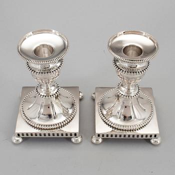 GAB, ljusstakar, ett par, silver, Stockholm, 1916.
