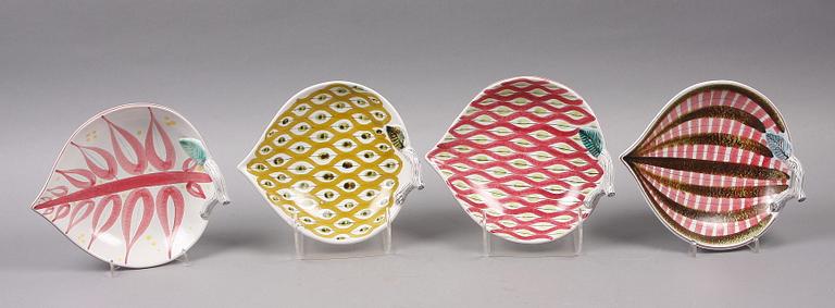 FAT, 4 st, fajans, Stig Lindberg, Gustavsberg, 1940-50-tal.