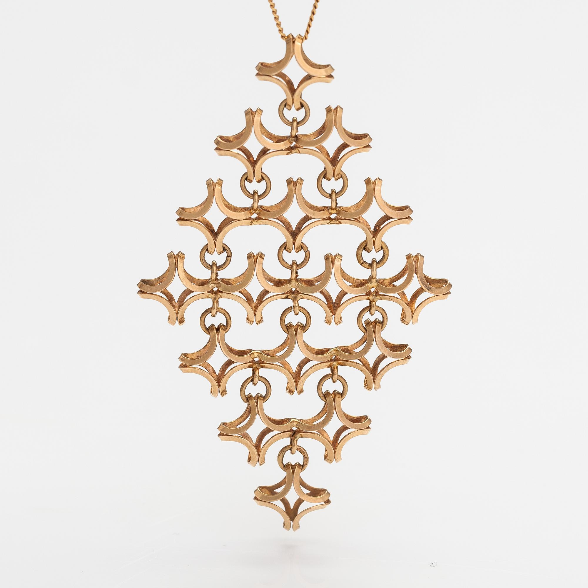 Elis Kauppi, Kaulakoru, 14K kultaa. Kupittaan kulta, Turku.