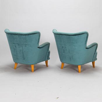 Ilmari Lappalainen, a pair of mid-20th-century 'Laila' armchairs for Asko, Finland.