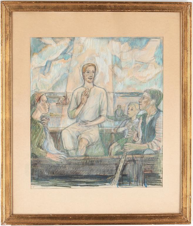 EINAR FORSETH, pastell, signerad samt daterad 1949.