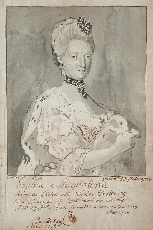 Pehr Hörberg, King "Gustaf III" (1746-1792) and Queen "Sofia Magdalena" (1746-1813).