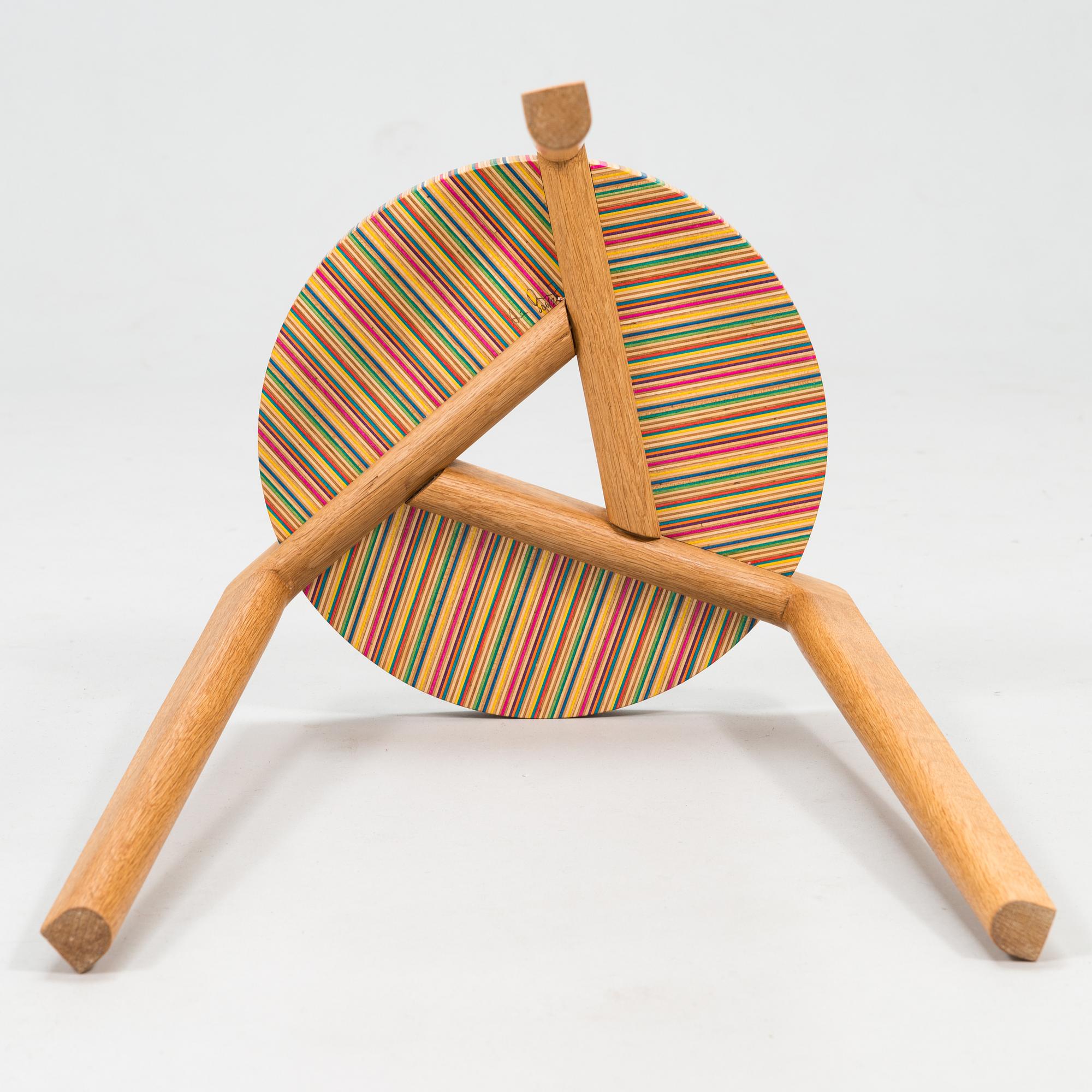 ALEKSI PUUSTINEN, Stool, signed and numbered.