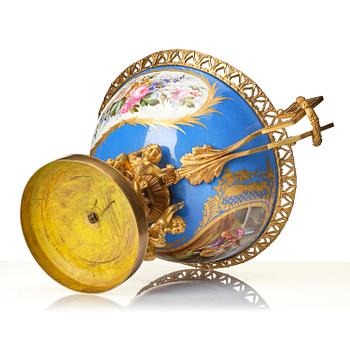 A large gilt bronze 'Sevres' style jardiniere, 19th century.