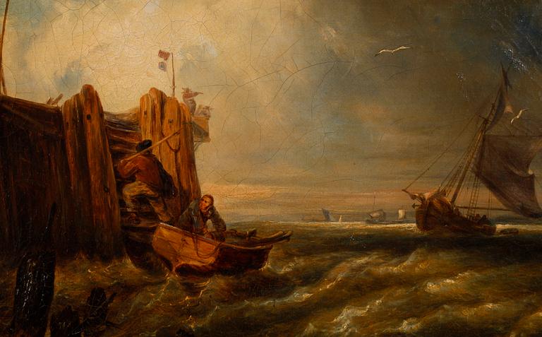 ANDREAS ACHENBACH, olja på duk, signerad A Achenbach, otydligt daterad -55.