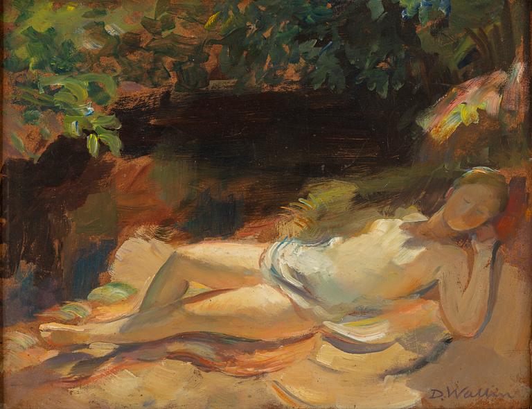 DAVID WALLIN, oil on board, signed.