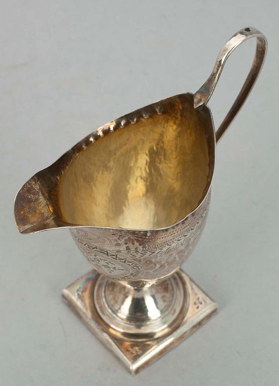 GRÄDDSNÄCKA, silver, London 1792. Vikt 87 g.