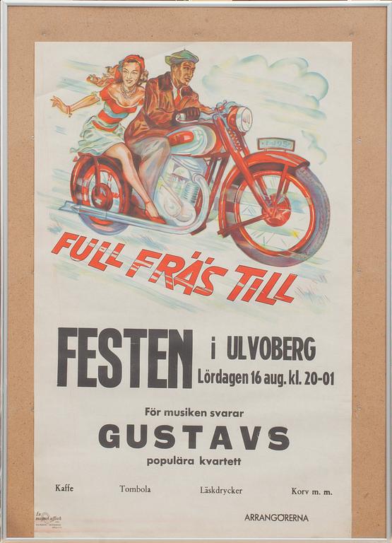 AFFISCH, 1950-tal. "Festen i Ulvoberg".