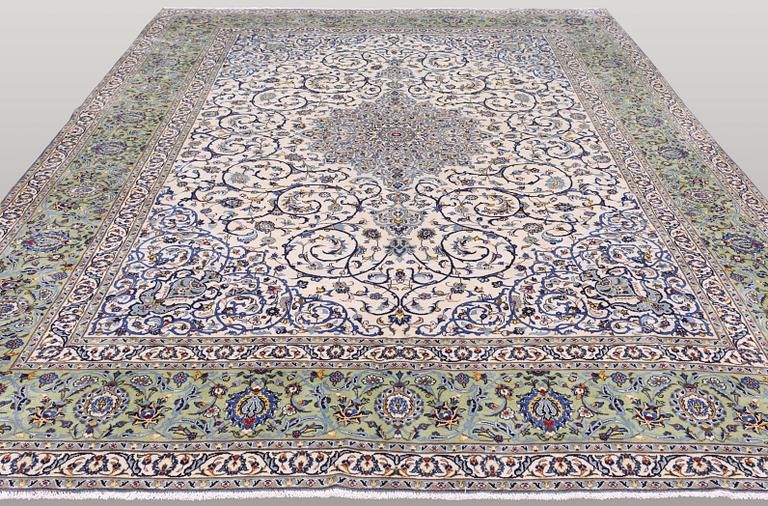 A carpet, Keshan, ca 406 x 300 cm.