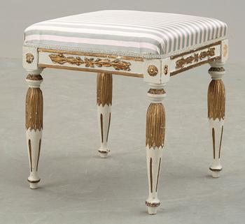 TABURETT, gustaviansk, 1800-talets första hälft.