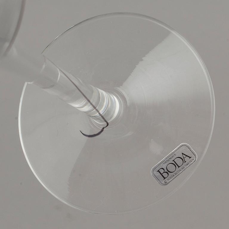 ANNA EHRNER, 60 delar, glas, "Line", Kosta Boda, 1900-talets slut.
