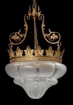TAKAMPEL, mässing, nyrenässans 1800/1900-tal. H ca 48.