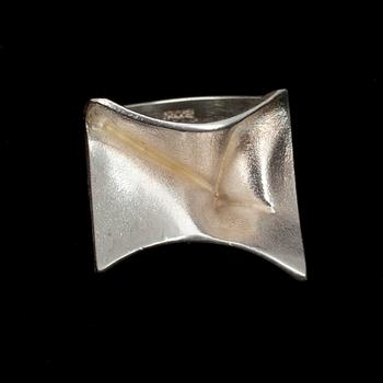 RING, silver, "Carina" Björn Weckström, Lapponia 1974.