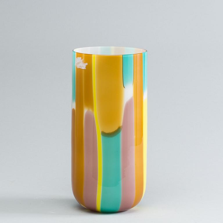 A 1970's Toni Zuccherie  Veart glass vase.