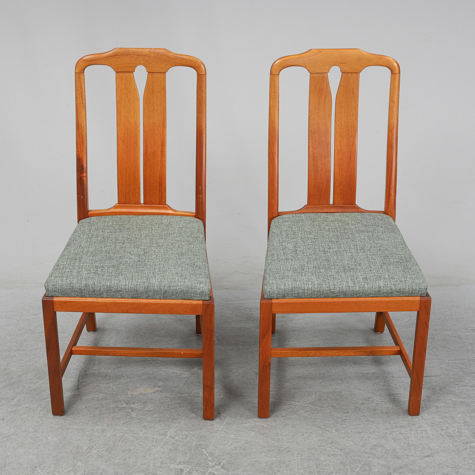 CARL MALMSTEN, six 'Ambassadör' walnut chairs.