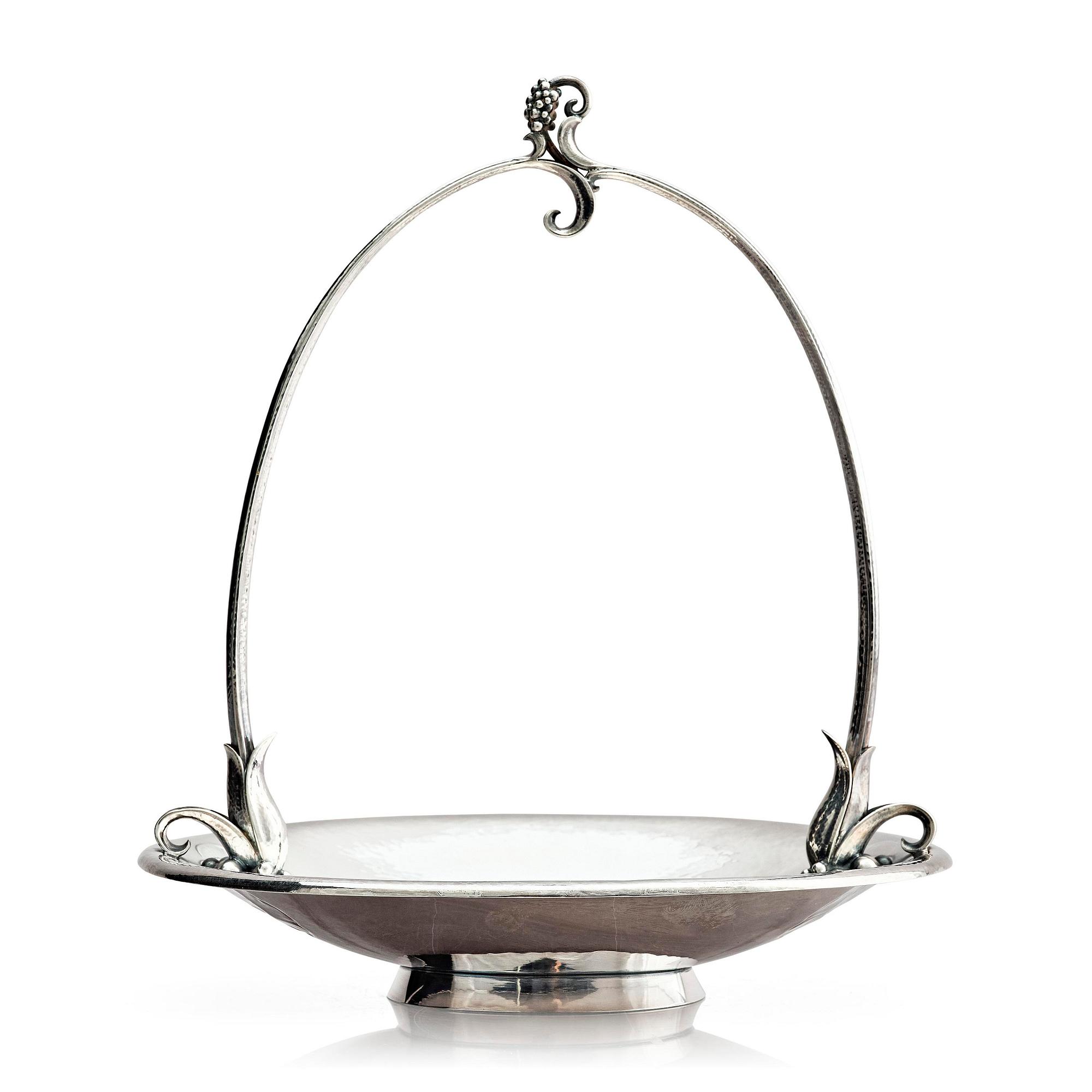 Georg Jensen, a sterling silver bowl, model no 543, design by Harald Nielsen, Copenhagen after 1945.