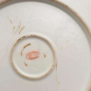 SERVISDELAR, 15 stycken, porslin. Frankrike, Paris, 1800-tal.