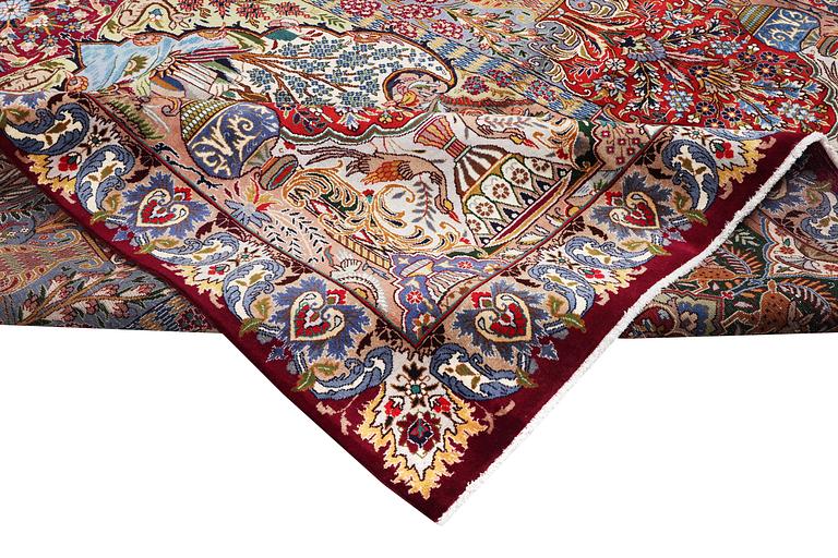 A Kashmar carpet, c. 398 x 294 cm.