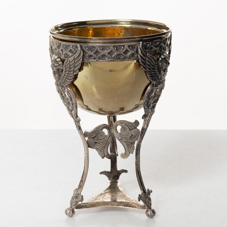 An Empire style silver bowl, Lale Silverware & Co Ltd, Istanbul, Turkey, 20th Century.