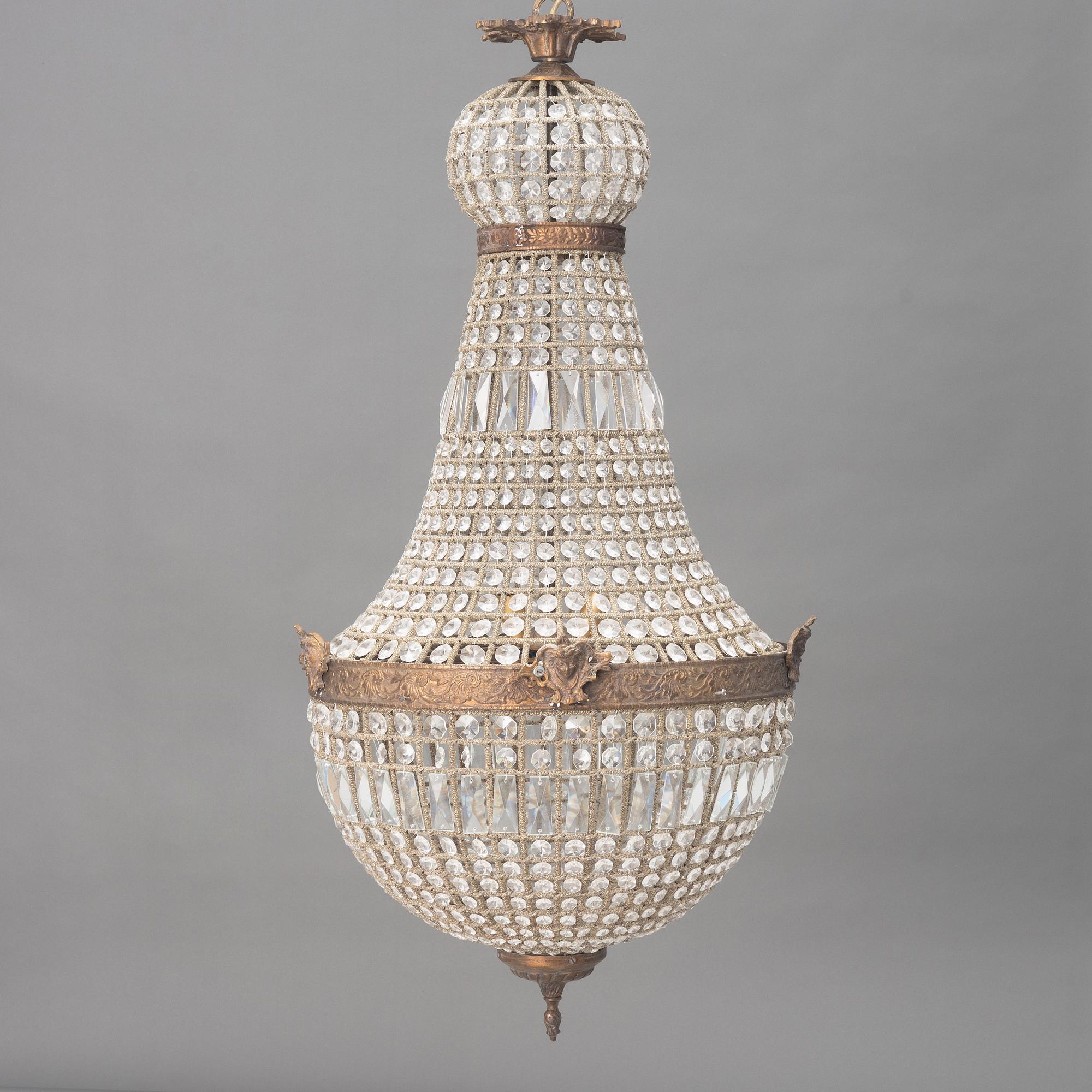 Chandelier, likely France, 20th century.