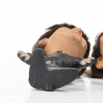 The Beatles, collectible figures, 3 pcs., NEMS Enterprises, 1960s, England.