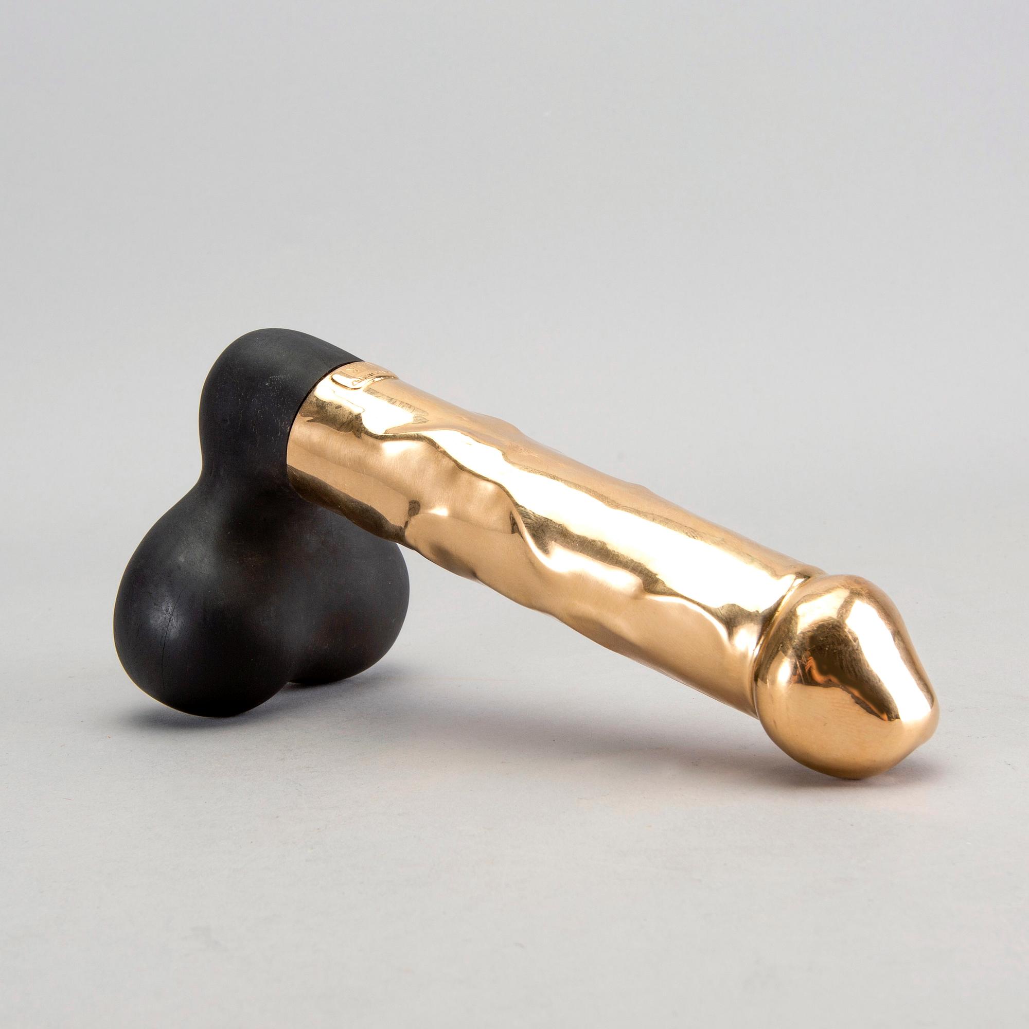 Skulptur, 18K guld, Malmö Guldsmed, Vikt 179g.