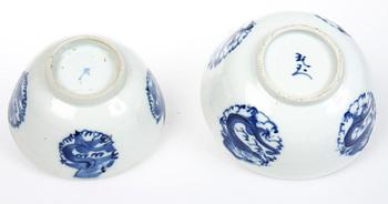 SKÅLAR, 4 st, porslin, Kina. 1800-tal.