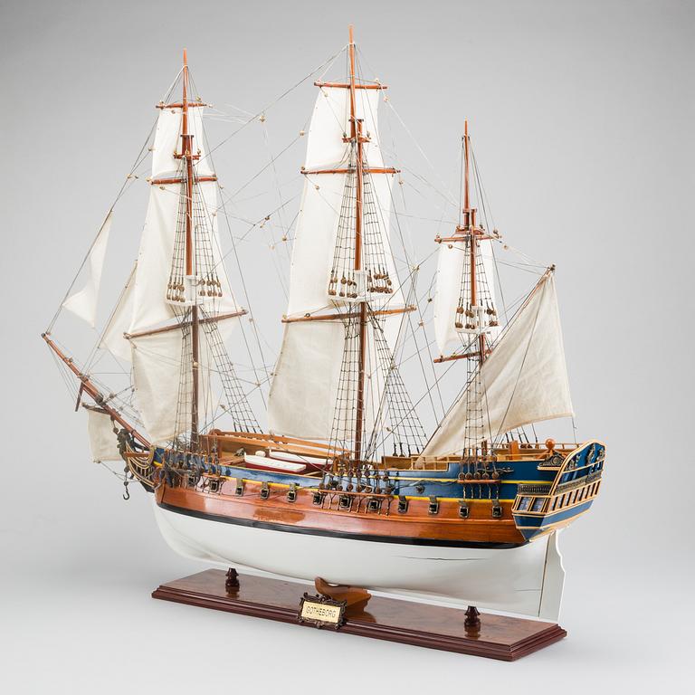 Model ship, wood, "Gothenburg", late 20th century,