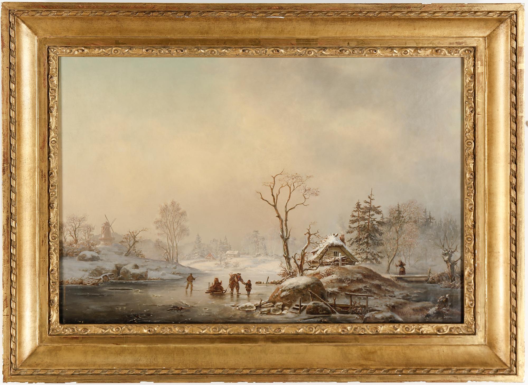 ERNFRIED WAHLQVIST, Olja på duk, signerad och daterad 1858.