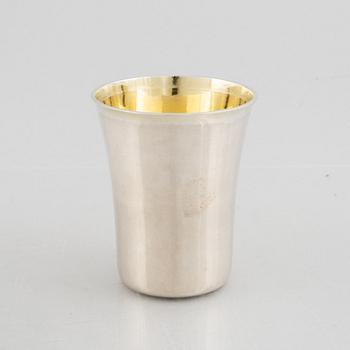 A Swedish late 18th century parcel-gilt silver beaker, mark of Anders Isleben, Norrköpimng 1795.